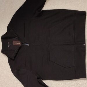Michael Kors Black Full-Zip Sweatshirt. Classic/Dadcore. Size XL